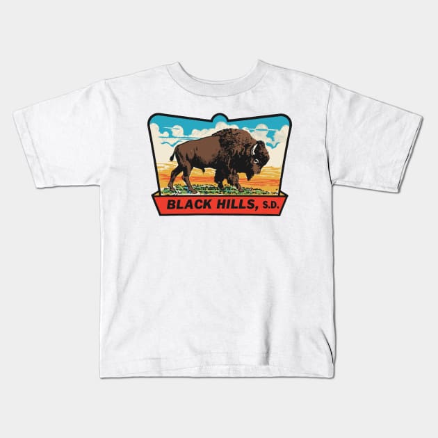 Black Hills SD Kids T-Shirt by zsonn